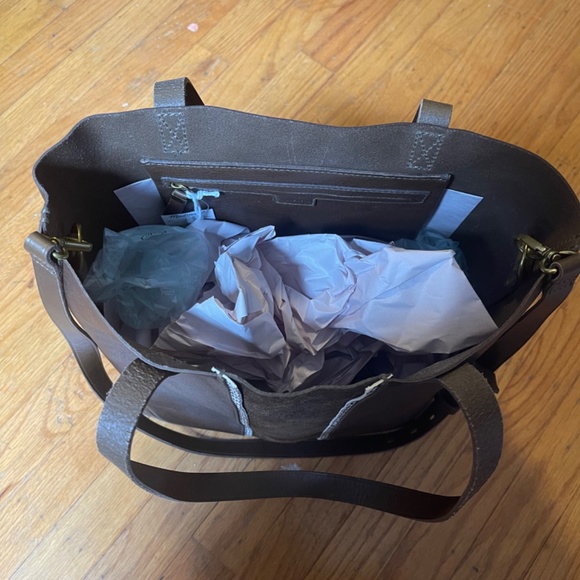 NWT Madewell The Suede Inset Edition Medium Transport Tote - Picture 5 of 9